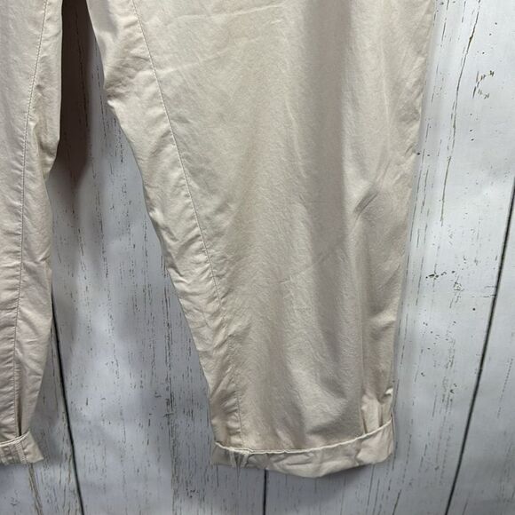 Talbots Tan Cotton Casual Outdoor Womens Khaki Tan Roll Tab Ankle Cropped Pants - Picture 8 of 16